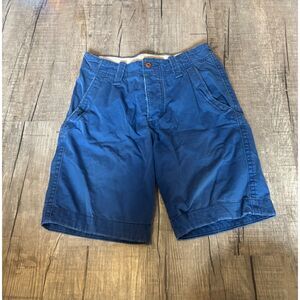 Hollister Men’s Blue Shorts 28 Waist Casual Cotton Flat Front Chino